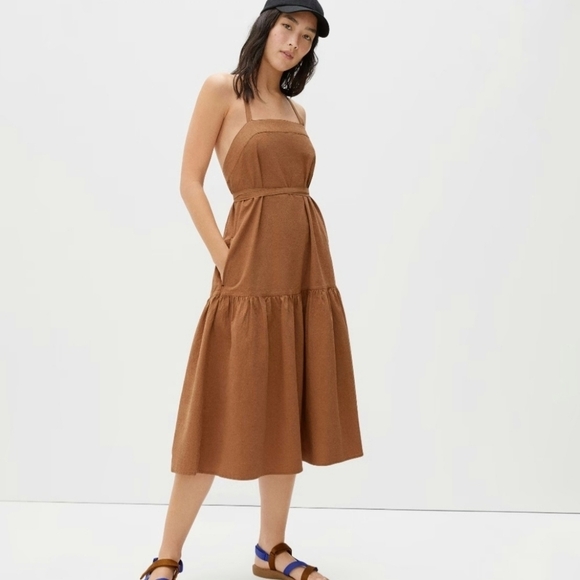 🌸 NEW‎ Everlane | Cotton Strapless Midi Dress size 6 - Picture 4 of 7